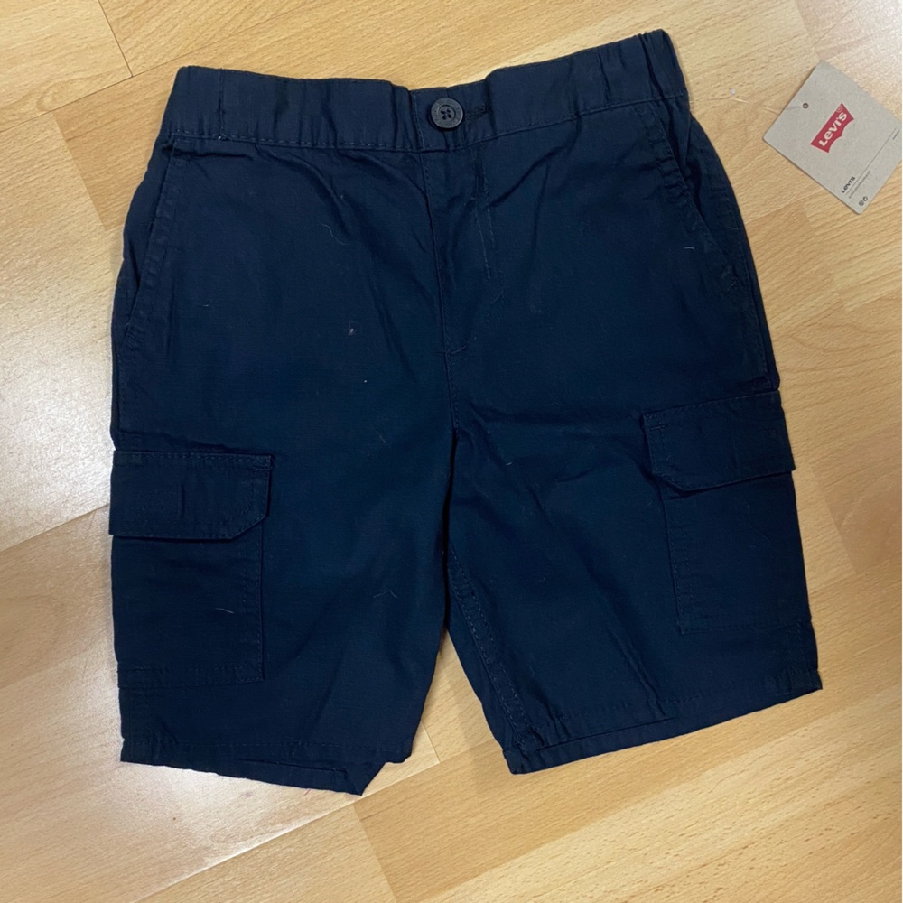 Boys Black Cargo Shorts NWT